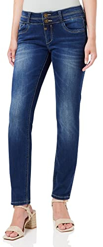 Timezone Dam Enyatz smala jeans, Blå (Blue Royal Wash 3065), 28W x 30L