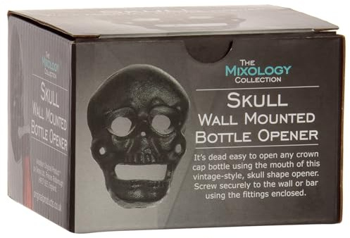 Jeray The Mixology Collection Cast Iron Wall Mounted Skull Bottle Opener