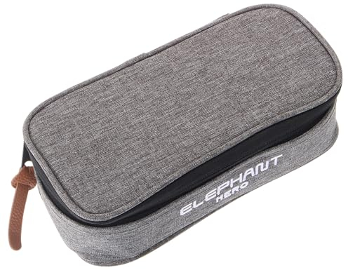 Elephant Mäppchen Jungen Mädchen Federtasche Box Hero Signature Pennal 12727 (Two Tone Grey (grau/anthrazit))