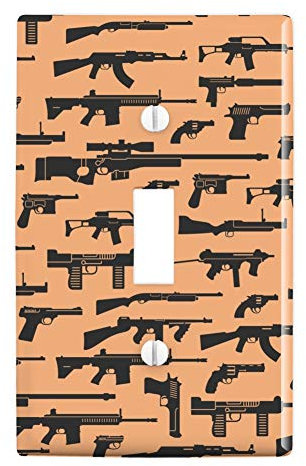 Tons of Guns - Placca di copertura per interruttore a levetta, in plastica, decorazione da parete