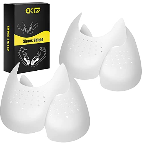 DK177 2 Paare Knickschnti Falten Schuhe Schutz, Knickschutz Air Force 1 Replacement for,Verhindern Turnschuhe Schuhe Falte Vertiefung, Weißer Faltenscsten, Herren EU 41-47