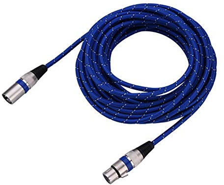 BuyWeek XLR Mikrofonkabel, XLR Stecker auf Buchse Balance 3 Pin Mikrofon Kabel Mikrofon Audio Kabel (10m)