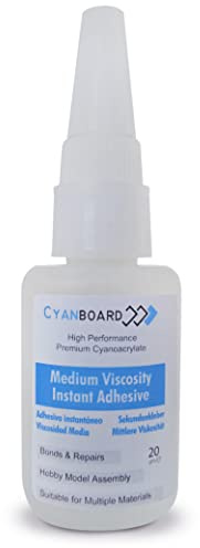 Cyanboard, adhesivo instantáneo de cianoacrilato de viscosidad media 20grs. Pegamento múltiples materiales, modelismo y maquetas, reparaciones.