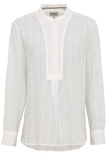 camel active Damen Schlupfbluse mit Plastron Weiß womenswear-XS