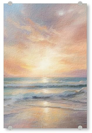 artboxONE Acrylglasbild 45x30 cm Reise/Strand und Meer Ozean-Sonnenaufgang I - Bild Ozean Meer Ozean