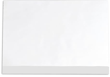 PuK Krämmer GmbH Papier-Schreibtischunterlage Blanko mit Schutzleiste transparent | DIN A2 59,4 x 42 cm Querformat | verleimt | 25 Blatt zum Abreißen Kantenschutz transparent
