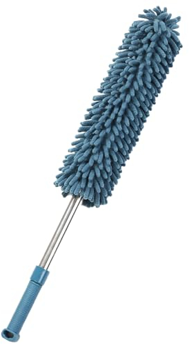 BLSYHDH Extendable Duster Cleaner Kit Reusable Multifunctlonal Duster Kit Ceiling Duster Washable Duster Dust Brush Used for Sweeping Sofas Cabinet Walls Corner(Dark Blue)