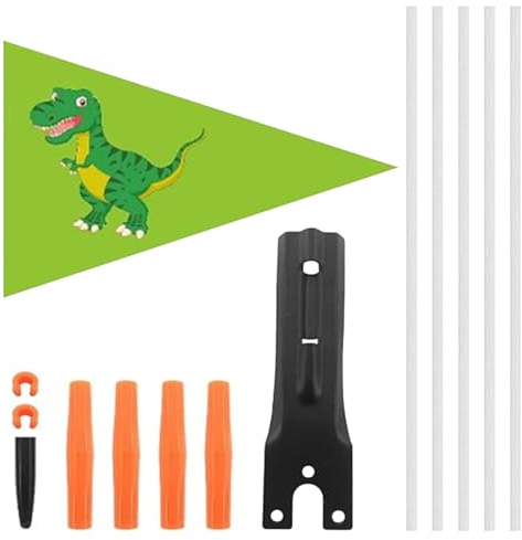 Streysisl Sicherheitsflagge, wasserdichte Kinder-Sicherheitsflaggen mit Fahnenmast, verstellbare Höhe, Outdoor-Flaggen für Anhänger, Outdoor-Radfahren, Freizeitreiten