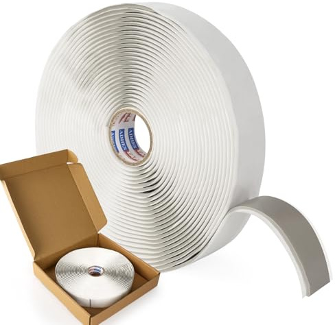 ADHES Butyltätningstejp 19 mm x 9 m x 3 mm, 1 rullar grå butylgummi tätningstejp för husbilar, fordon, marin och hemreparation – perfekt för strålkastare, fönster, dörrar och vindrutor