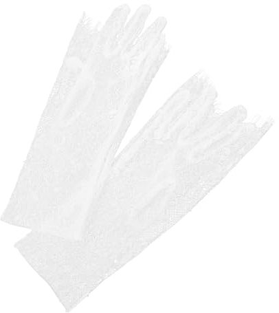 VALICLUD 1paar Hochzeit Handschuhe Für Braut Lange Spitzenhandschuhe Aus Tüll Elegante Hochzeitsaccessoires Für Romantische Anlässe Für Fotoshootings Und Feierlichkeiten