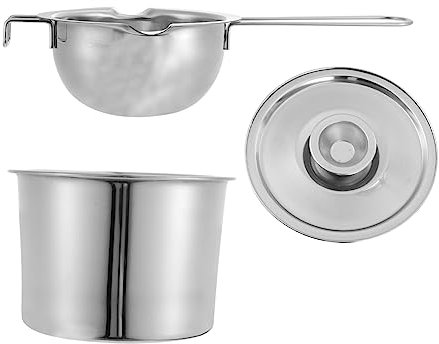 Cabilock Olla para Derretir Chocolate De Acero Inoxidable Fácil De Limpiar Tapa para Derretir Mantequilla Chocolate y Cera para Uso Cocina o Baño María