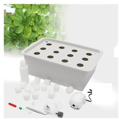 Kit sistema di coltivazione idroponica, 12 fori impianto sito idroponico giardino bolla vivaio vasi di fioriera armadio interno scatola kit di coltivazione scatola di coltivazione per la cura e l'irri