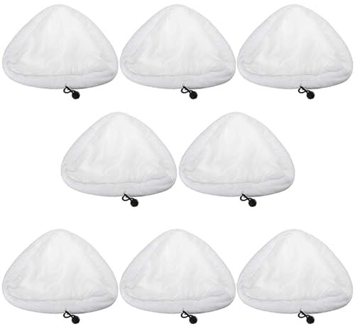 Wivplex 8Pcs Microfibre Cloth Cleaning Pad, for H2O X5 Steam Cleaner Floor Mop Steamer Cleaner Triple-cornered Replaceme Steam Mop Pad Replacement