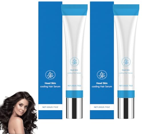Scalphy Serum für Haarwachstum, kühlendes Haarserum, hält die Kopfhaut sauber und fettfrei, verbessert den Glanz, kühlend & erfrischend, beruhigend & stärkend (2pcs)