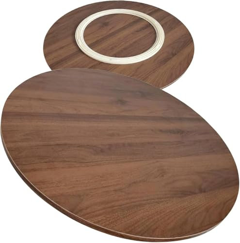 Plato Giratorio De Mesa para Servir 50/60/70/80/90cm Plato Giratorio Redondo De Madera para Mesa De Comedor, Plato Giratorio Lazy Susan De Alta Resistencia Bordes Lisos Bandeja Organizadora