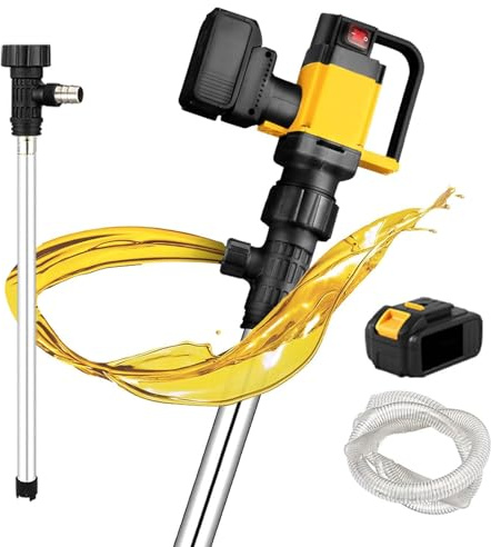 moupeaktain 1000W Kabellose Elektrische Fasspumpe Mit 36V Akku, 3 Einstellbare Stufen, 7M Hubhöhe, 10-130L/Min Durchfluss, Tragbare Kraftstoff-Transferpumpe, Für Benzin, Diesel, Wasser,AL