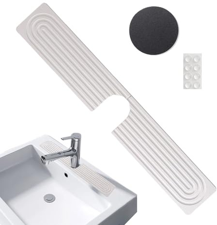 Générique Tapis pour Robinet d'Évier de Cuisine,Protège-Évier en Pierre de Diatomée | Protège Évier Anti Gouttes en Pierre pour Évier Accessoire De Cuisine Séchage Rapide