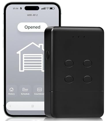 Apriporta da garage Smart WiFi con app, compatibile con Novoferm 433,92