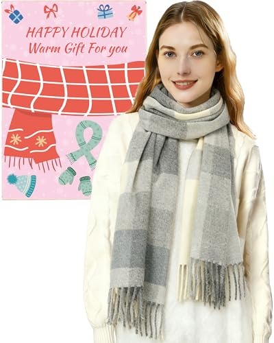 KOOOGEAR Geschenke für Frauen Schal : Kaschmir Damenschal Winterschal Wollschal Damen Schals Tücher für Frauen Mama Oma Freundin Schwester Nikolaus Geschenke Adventskalender