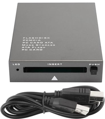 Culnflun USB 2.0 PCMCIA Lector de Tarjetas de Alta Velocidad Adaptador de Memoria de Alta Velocidad Enchufe y Reproduce con Cable de Datos para la computadora portátil de la comput