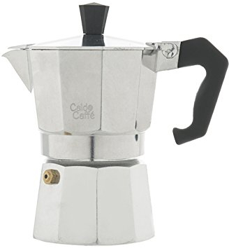 Home Caldo Caffè, Caffettiera Moka per Espresso, 3 tazze, Alluminio, Grigio