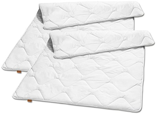sleepling Winter Bettdecke 135x200 cm 2er Set, Winterdecke Warm, Made in EU, Ökotex 100, Waschbar 60 Grad, Winterbettdecke 135 x 200, 100% feine Mikrofaser, 2 Stück