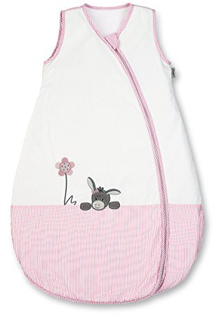 Sterntaler Sommer-Schlafsack für Kleinkinder, Reißverschluss, Größe: 90, Emmi Girl, Weiß/Rosa