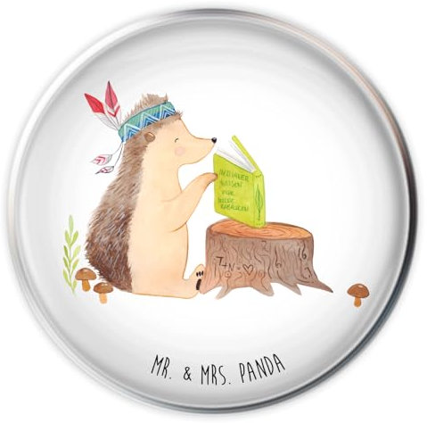 Mr. & Mrs. Panda Waschbecken Stöpsel Igel Federschmuck - Geschenk, Indianer, Tiere, Lagerfeuer, Abfluss, Camping, Ablaufgarnitur, Abenteuer, Stopfen