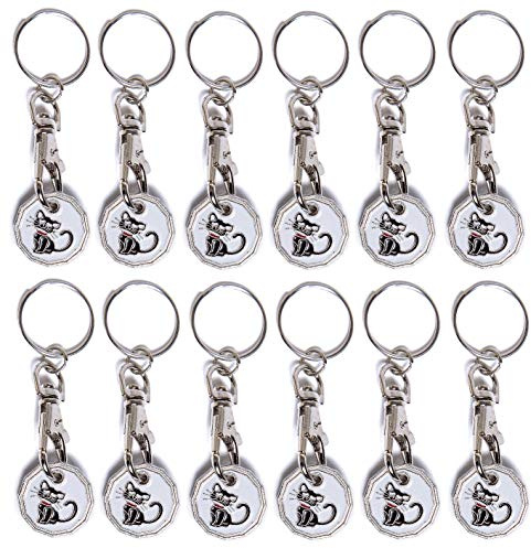UK Phoenix 12-Pack £1 Coin Trolley Token Key Rings - New Shape 12-Sided Design - Perfect for Shopping Trolleys, Gyms, and Coin-Operated Equipment - Compatible with Aldi, Lidl, Tesco, Sainsbury