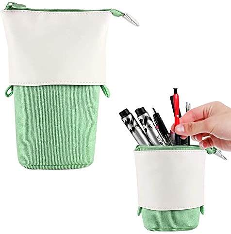 HIQE-FL Federmäppchen Reißverschluss,Federmäppchen Mädchen Teenager,Student Federmäppchen,Ständer Bleistifthalter,Teleskopisch Mäppchen (I)