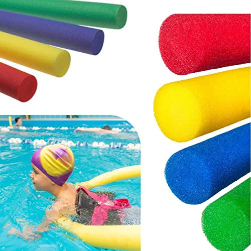 3pk 1.5m Swimming Pool Noodle Woggle Kids Floatation Device Flexible Strong Noodle Swim Support Float (3 Pack, Random Colours)