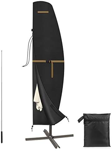 VANSHEIM Telo Protettivo per Ombrelloni Fodera Protettiva per Ombrellone Copertura Protettiva Ombrellone Copriombrellone da Esterno per Ø 2 a 4m Ombrelloni Grandi,Impermeabile Copri 280x40/81/45cm