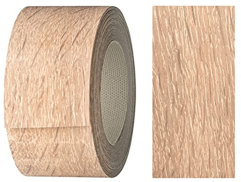 haggiy Ruban Thermocollant Mélamine - 40mm x 5m, Décor: Chêne Sonoma | Adhésif thermofusible, à repasser, pour étagères et panneaux, ruban de chant