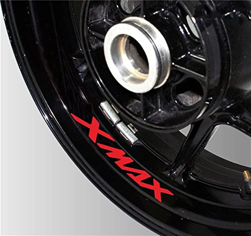 HIMNIL wasserdichte Rad-Aufkleber Für Motorradreifen, Reflektierende Streifen-Aufkleber Für Yamaha Xmax Felgenaufkleber (Color : B)