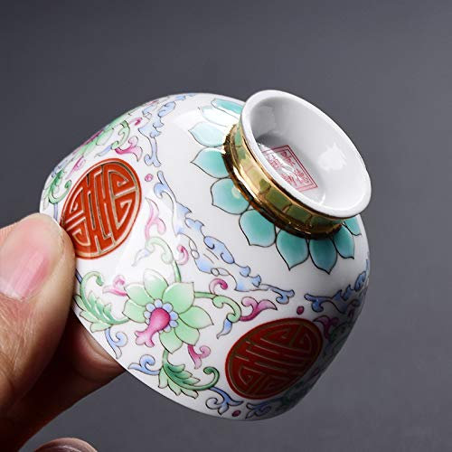 Service à thé en céramique orientale, théière, tasses à café, décorations, tasse à thé, tasse Fushou en émail, tasse à thé en céramique, tasse principale, grande tasse à thé, lavage du thé léger, serv
