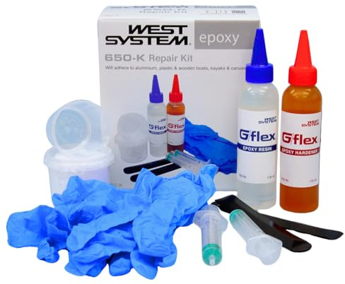 WEST SYSTEM G/flex 650-K Two Part Epoxy Glue Repair Kit - Heavy Duty High Strength Adhesive Pack, Glue for Plastic, Metal, Wood, Ceramic - for DIY Projects, Boat & Marine Repair