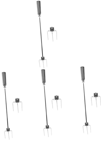 YARNOW 4ensembles Set De Fourchettes à Viande Acier Inoxydable pour Rôtisserie Outils De Barbecue pour Poulet Et Viande Accessoire De Grillade pour Camping Et Picnics