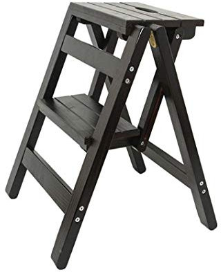 ALDDPWE Holz Trittleitern Klapphocker Bibliothek Schritte Multifunktionale Leiter Hocker Küche Büro Leiter Stuhl/C Keep it in Mind