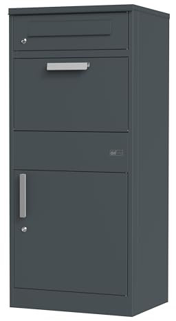 AXI Levi Boîte à Colis en métal Anthracite - 50,6 x 38,3 x 112 cm| Boîte aux Lettres pour Colis avec clé | Boite aux Lettre Colis