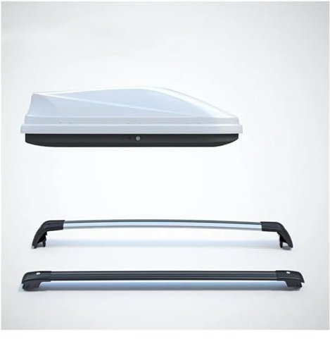 KBKEUBUAD Dachträger-Querträger Universelle 500L Ultradünne Dachbox Mit Großem Fassungsvermögen Für Geländewagen Reisebox Gepäckträger Dachgepäckfach(500Lwhite-cross bar)