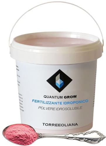 Quantum Grow 20.20.20 + ME – Fertilizzante minerale idrosolubile per idroponica, coltivazioni in vaso e irrigazione fogliare – Secchiello richiudibile da 1 kg