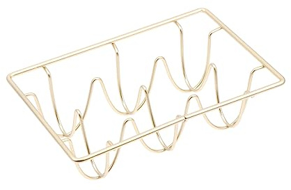 OKUMEYR Iron Storage Rack Elegant Golden Wire Holder for Refrigerator Dining Room Stylish Kitchen and Adornment Space-saving Design for Easy Access