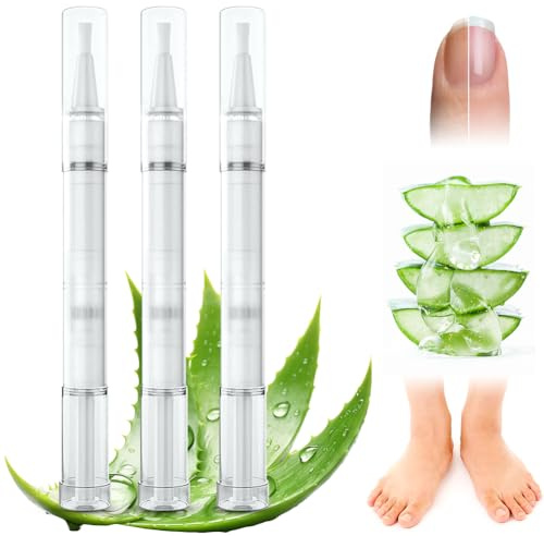 3 Stück Nail Care Pen, Nagelpflegestift mit Teebaumöl, Vitamin E & Aloe Vera, für Gepflegte Fußnägel & Fingernägel (3 Stück)