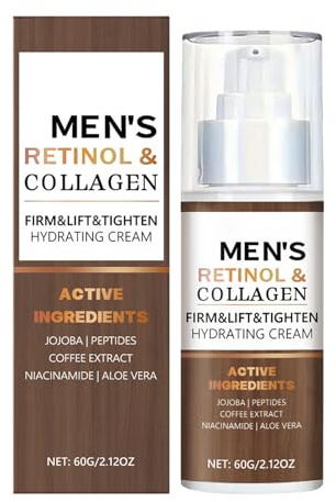 KOAHDE Anti-Aging Gesichtscreme Mit Kollagen,Männer Collagen Feuchtigkeitscreme,Tägliche Feuchtigkeitscreme,Männer Anti-Aging Geschtscreme mit Collagen,60G,1PC