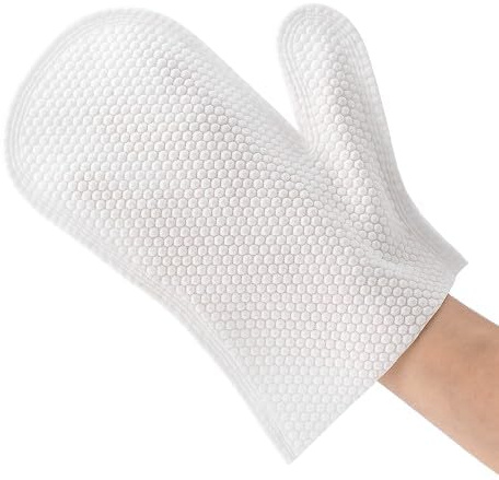 Disposable Body Wipes – Glove-Shaped Body Cleaning Wipes for Adults & Elderly 25 Pieces Large, Dry Cleansing Wipes for Travel, Hospital, Camping, Care & Bedridden Use (Glove Shape)
