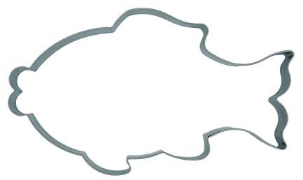 Kaladia Plätzchenausstecher Fisch - Ausstechformen aus hochwertigem Edelstahl – Maße: 8,2 cm x 16 cm – zum Ausstechen von Keksen, Fondant, etc - Made in EU