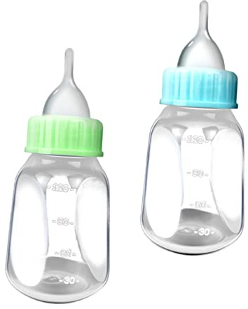 COMPUKAS 2 Stück 120ml Kunststoff Haustier Schnullerflasche Katzen Welpen Fütterung Flasche Mit Skala Für Neugeborene Kleintiere