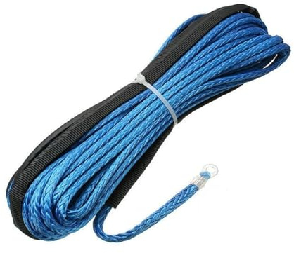 para Coche, camión, Remolque, SUV Cuerda de Remolque sintética de 7700 Libras for cabrestante(Blue)