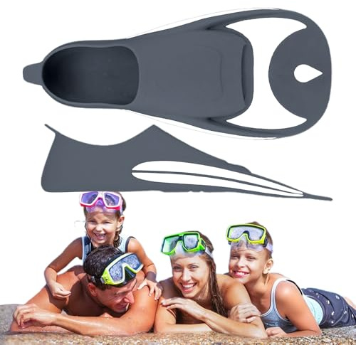 Schnorchelflossen | Schwimm-Trainingsflossen – kurze Flosse, leichtes Design mit kurzem Absatz für Kinder, Erwachsene, Männer, Frauen, flexible Ausrüstung zum Schwimmen, Schnorcheln, Tauchen
