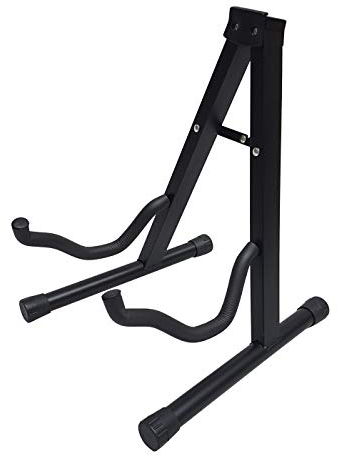 UNIVERSAL GITARRENSTÄNDER FÜR AKUSTIK- KONZERTGITARRE ELEKTROGITARRE E-BASS - STATIV - A-Form - SCHWARZ